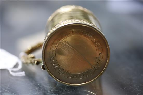 A George III silver gilt mug by Eames & Barnard,